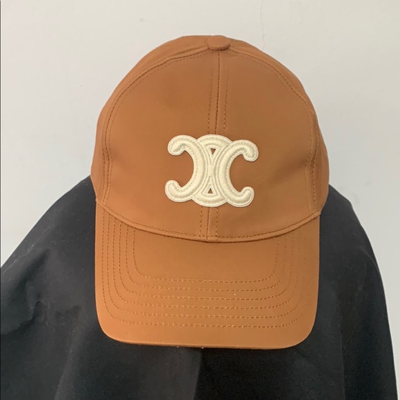 Celine Brown Cap with Cream Logo - Picture 1 of 5